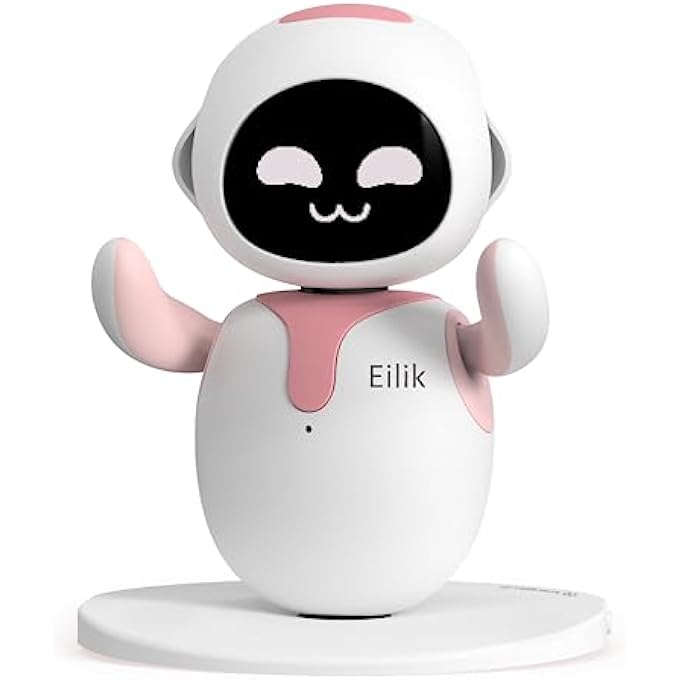 rayihni EILIK PINK - TOUCH INTERACTIVE TOYS, CUTE ROBOT PETS WITH ABUNDANT EMOTIONS, IDLE ANIMATIONS, MINI-GAMES, HOLIDAY GIFTS FOR GIRLS & BOYS. SUPPORT UPDATE. - Image 1